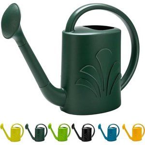 1 Gallon Watering Can for Outdoor Plants, Plastic Garden w/ Sprinkler Head